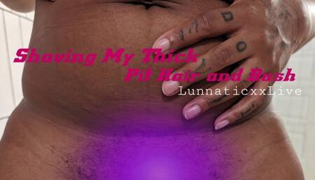 Shaving my Thick Pit Hair and Bush