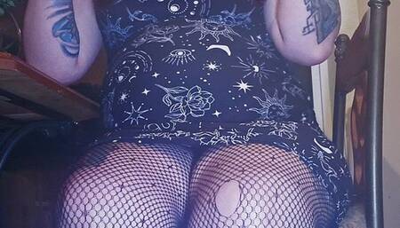 Sunday Night Human Ashtray, Fishnet Stockings, and Foot Worship