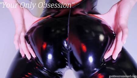 Your Only Obsession- Ebony Femdom Goddess Rosie Reed Shiny PVC Catsuit Ass Worship- 1080p HD