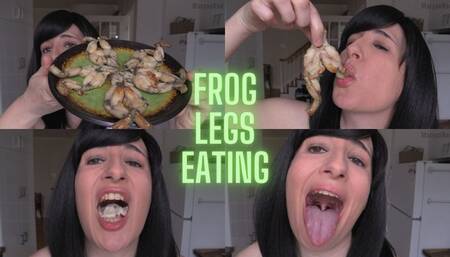 Frog Legs Eating - Chewing food and Mouth Fetish - HD Version