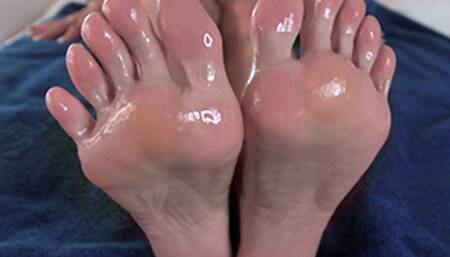 Oily White Toes & Soles Tease featuring Bella Ink - 1080 HD Mobile