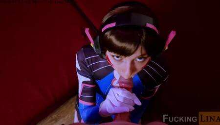 Fucking Lina - Cosplayer girl in the form of D.va from
