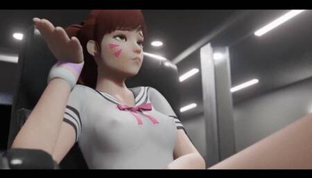 Dva Schoolgirl Hot Doggy Fucked