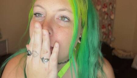 Dragon Dildo and Fishnets