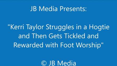 Kerri Taylor Hogtied for Tickling and Foot Worship - SD