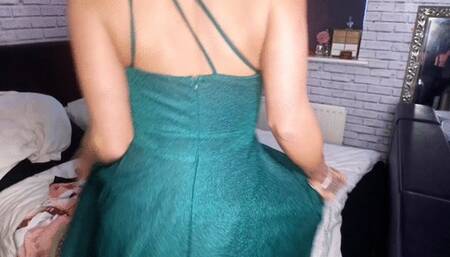 Danni dominates Charlie with silk scarves