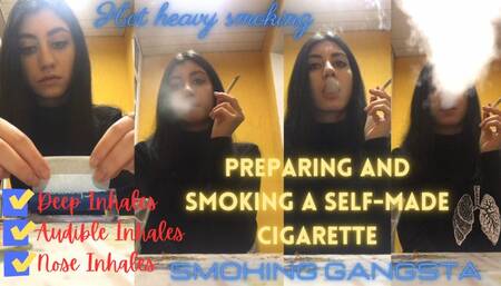 Preparing and Smoking a Self-Made Cigarette