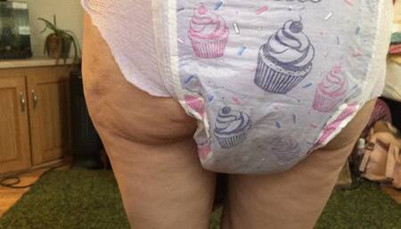 Goodnite pushies, then sitting in my diaper