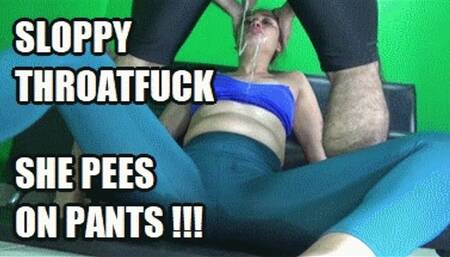 DEEP THROAT SPIT FETISH 240322H VIOLET THROAT FUCKING SHE WETS HER OWN PANTS WITH PEE AND SLOPPY DEEPTHROAT (FULL HD MP4 VERSION)