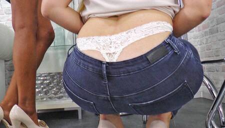 Lady Nora and Mistress Roxana - The sight of two whale-tail asses