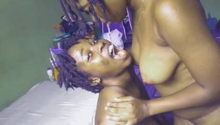 Lesbian Ebony Cuties Spit Fetish