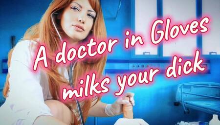 A doctor milks your dick Medical gloves handjob