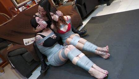 Tenjou and Dyanne tied up and gagged by Pilu!
