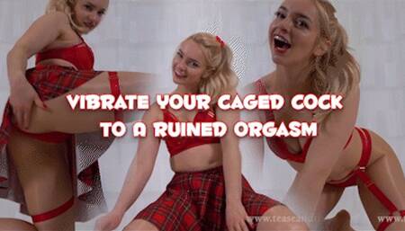 Vibrate Your Caged Cock To A Ruined Orgasm