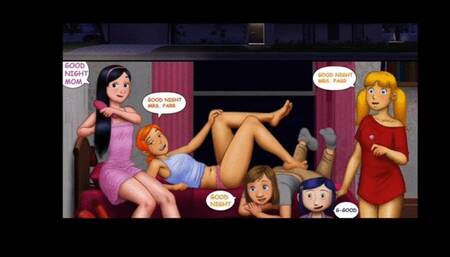 Trunks and Goten come over and fuck Gwen from Ben10 at slumber party orgy