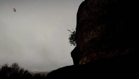 Blonde witch tied and exposed on the rack to feel a thorny roller and to be fucked with ice