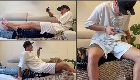 Sitting and farting on my human sofa (FHD)