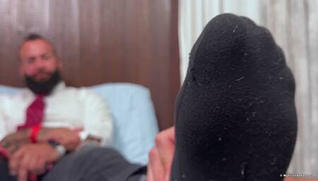 Boss Maximus' Perfect Feet & Dress Socks Worshiped