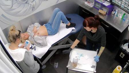 IPCAM – College girl gets her pink nipples pierced