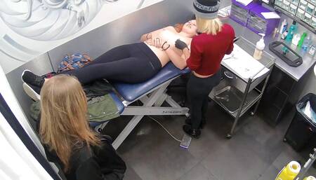 IPCAM – Gorgeous college girls get their nipples pierced