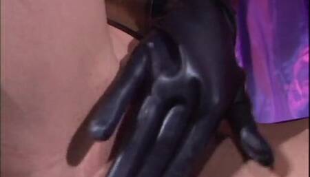 Two astonishing babes having great lesbian fun with glasses dildo