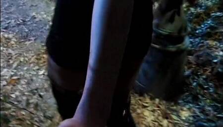Asian gets her twat pounded on the bench