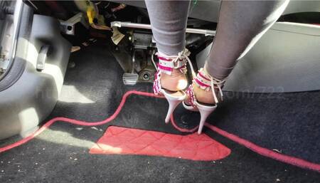 Christal Deal first video - denting and revving a car - Feet POV only