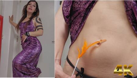 Belly Button feather Tickling Navel Masturbation fun 4k