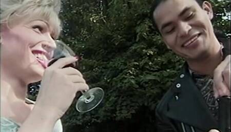 Horny young guy sucks on tranny cock