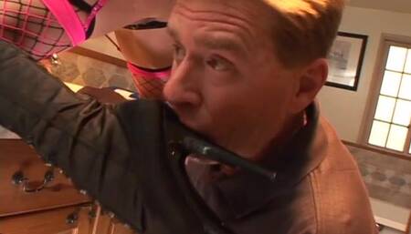 Ass licking stud cums on sluts face