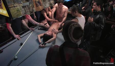 Cecilia Vega Is Bound, Fucked and Used by a Bar Full of Strangers