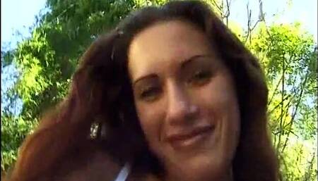 Brunette fucked in ass then gets facial