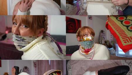 Anna grabbed, bound and scarf gagged, masked and head wrapped (wmv)