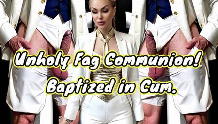 Unholy Gay Communion! Baptized in Cum WMV