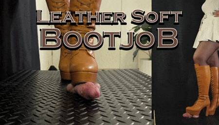 Leather Soft Bootjob in Brown Boots - (Double Version) - TamyStarly - Ball Stomp, Bootjob, Shoejob, Ballbusting, CBT, Trample, Trampling, High Heels, Crush, Crushing
