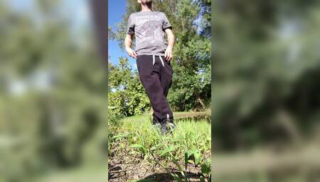 Cumshot while fishing
