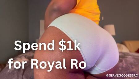 Spend $1k for Royal Ro HD MP4 1080p - ebony findom mind fuck ignore