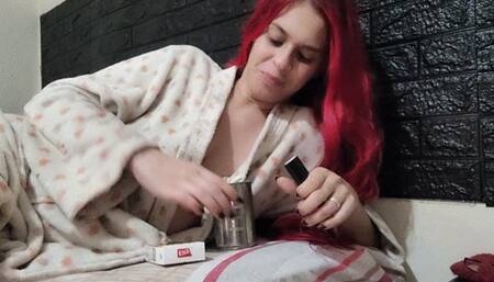 Sharing my last cig of the day with you without my boyfriend knowing