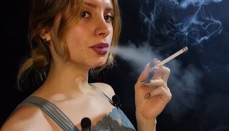 Absolutely POWER SMOKING a Cork Filtered 100 Ciggy, new record haha ;) Muaa xx