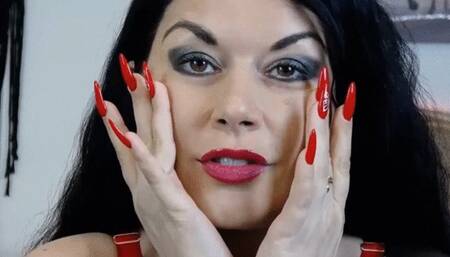 My Closeup face teasing you with my brush and dildo