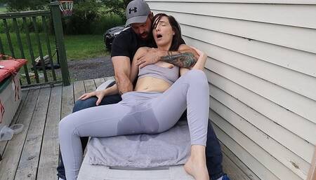 Squirting in public - Neighbours watching me SQUIRT