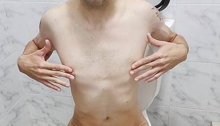 Rubbing Nipples and Cumshot Ejaculation