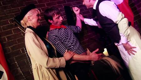 Two superb blonde traitors got their assholes banged