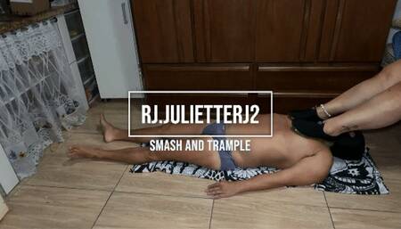 Juliette_RJ EXTREMELLY HARD TRAMPLING, BODY KICKING, facesitting and body furniture wearing black sneakers - part 10 - FOR MOBILE DEVICES USERS - FEET SPANKING - TRAMPLING - HARD TRAMPLING - FOOT FETISH - BBW GODDESS - JUMPING AND STOMPING - FACE TRAMPLIN
