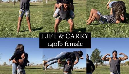 Lift & Carry 160lb vs 140lb Female - Fireman, Piggyback, Overhead Press, Shoulder Carry & More