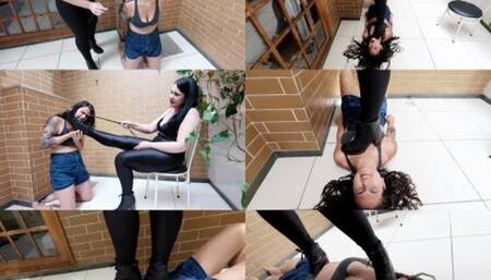 BOOTS AND BAREFOOT TRAMPLING - LETICIA MILLER & SLAVE ANNY LEE - EXCLUSIVE LM VIDEOS MARCH 2024 - CLIP 1