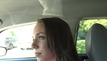 Smoking hot teen wanted to get a lift but instead she got face covered in jizz