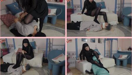 HLY017 The woman wraps her disobedient husband into a mummy, Part2