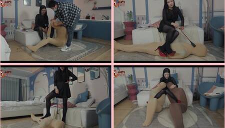 HLY018 The woman wraps her disobedient husband into a mummy, Part3