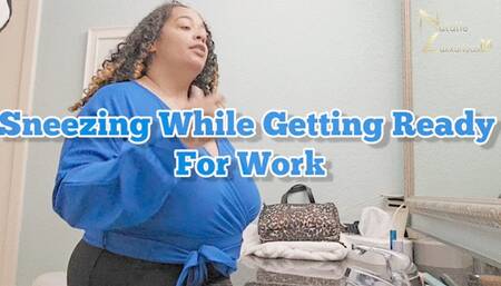 Sneezing While Getting Ready For Work 4k